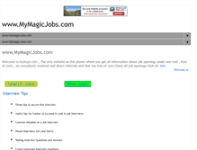 Tablet Screenshot of mymagicjobs.com